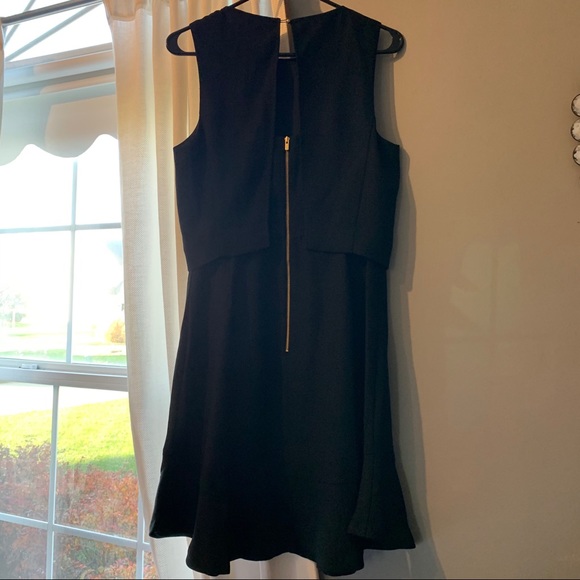 NWT Banana Republic Ruffle Hem Black Dress - Picture 6 of 12
